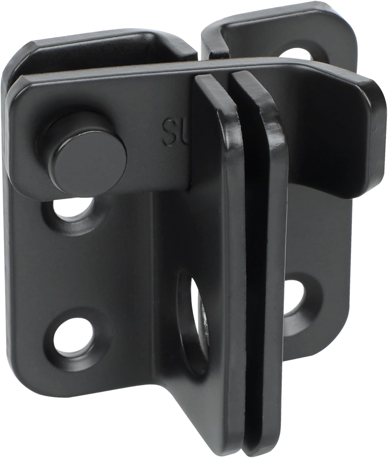 Alise Flip Latch,Gate Latches Slide Bolt Latch Safety Door Lock Catch for Barn Cabinet Pet Cage Fence Bathroom Garage Window,Heavy Duty SUS304 Stainless Steel Gate Hardware Locks,Matte Black,MS5007-B