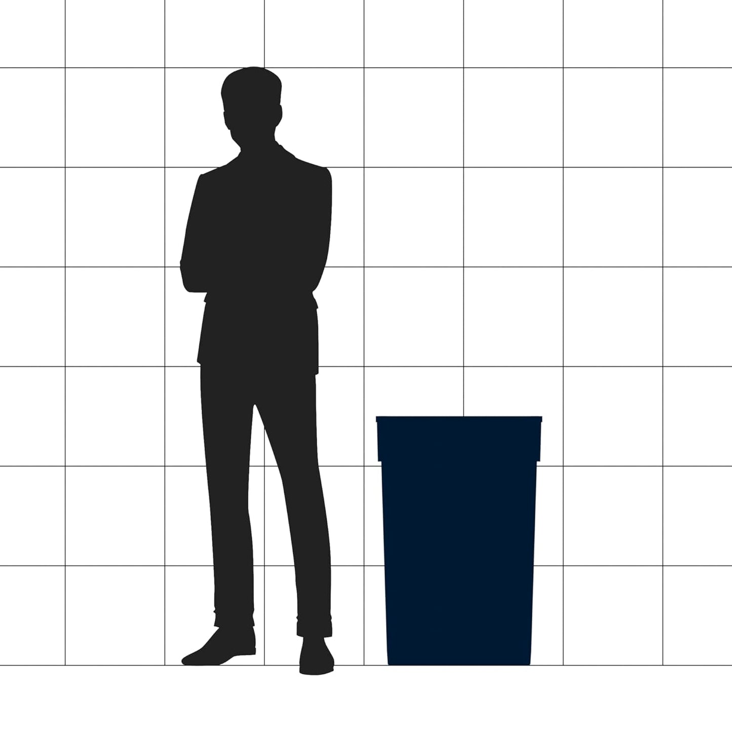 23 Gallon Beige Slim Jim Trash Can