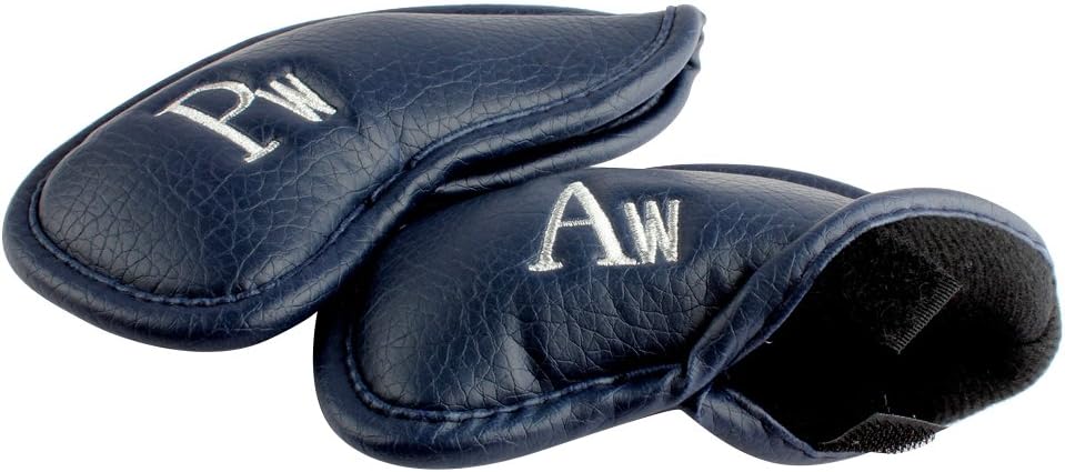CRAFTSMAN GOLF 12pcs or 1pc Thick Synthetic Leather Golf Iron Head Covers Set Headcover Fit All Brands Callaway Ping Taylormade Cobra Etc. Also Custom Name
