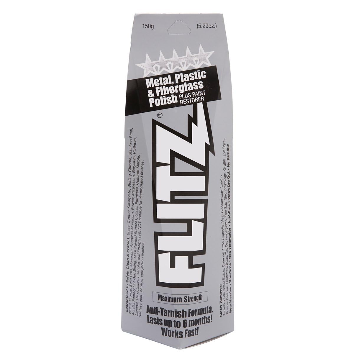 Flitz Multi-Purpose Metal Polish Paste - 5.29oz Tube of USA-Made Chrome Polish - Works on Stainless Steel, Aluminum, Plastic, Jewelry and Cars - Non-Abrasive Cleaner & Rust Remover (40 Pack)