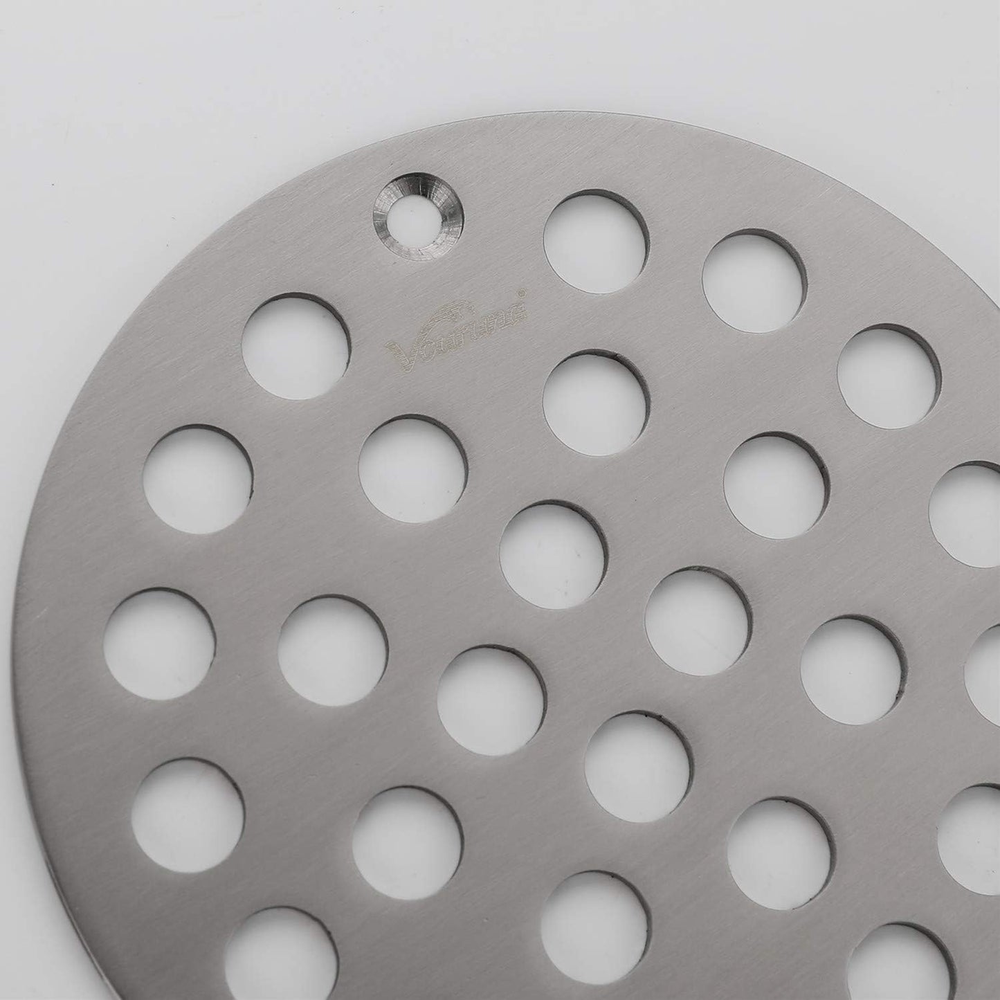 4-Inch Screw-in Shower Drainer Cover Replacement Floor Strainer Floor Drain Brushed Nickel