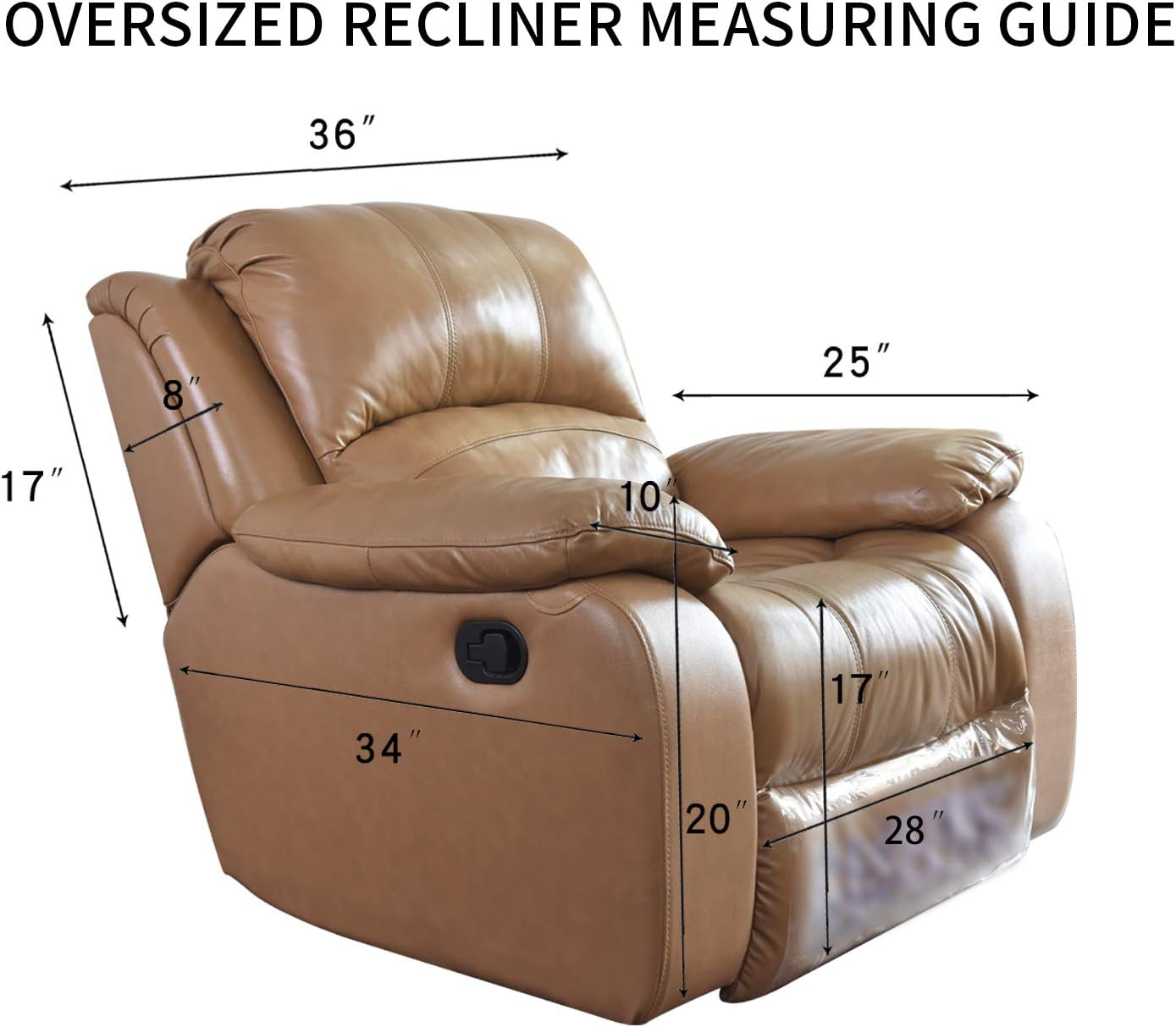 PureFit Reversible Quilted Sofa Cover, Water Resistant Slipcover Furniture Protector, Washable Couch Cover with Non Slip and Elastic Straps for Kids, Dogs, Pets (Oversized Recliner, Beige/Beige)