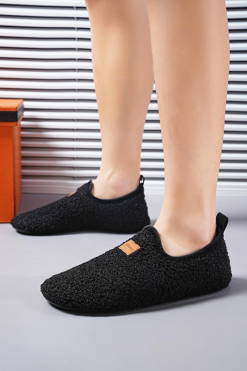 QZKDM Lightweight Slip on Grip Indoor House Slippers Barefoot Non Slip Home Exercise Yoga Shoes for Men Women