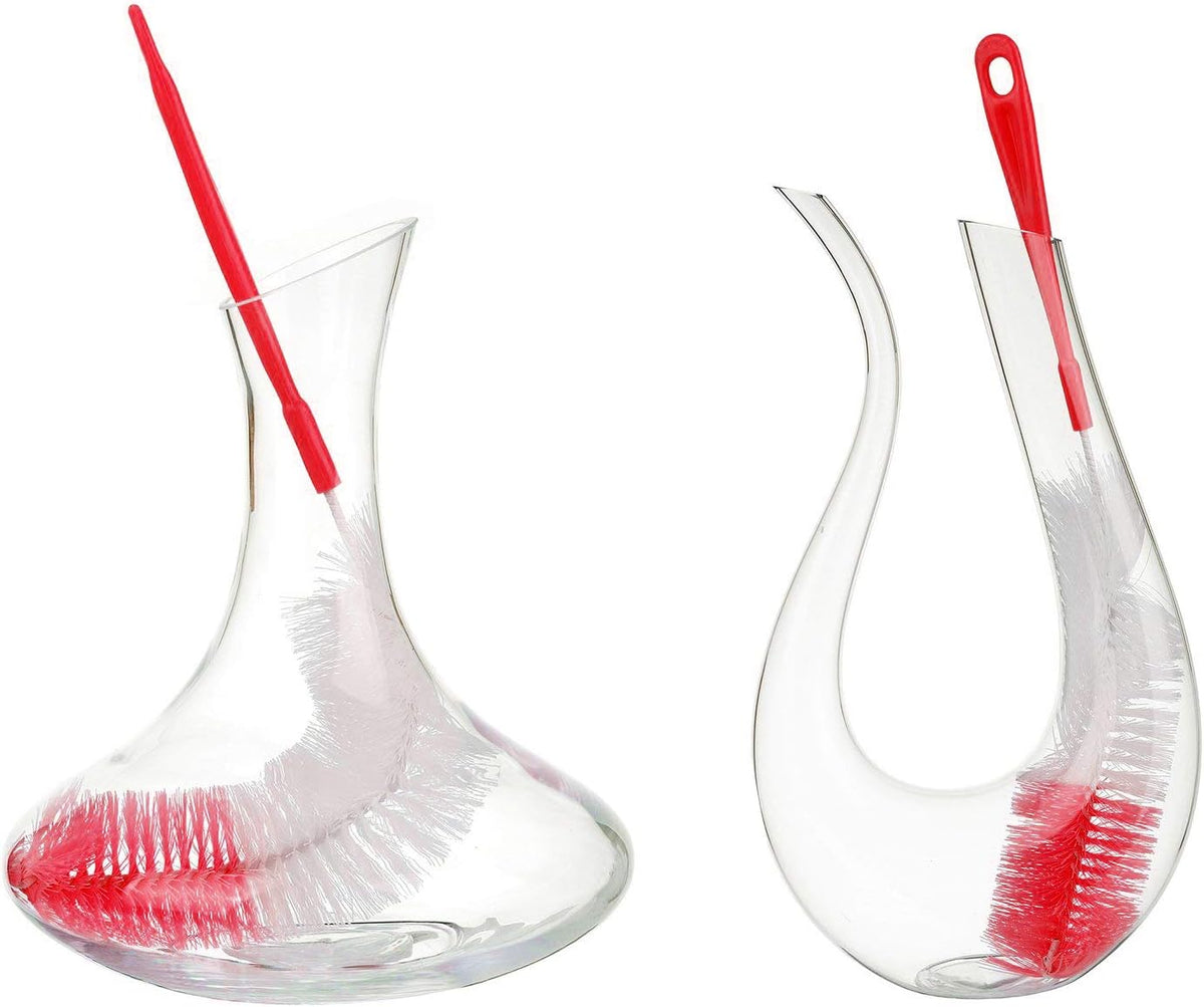 ALINK 3-Pack Long Red Bottle Cleaning Brush for Narrow Neck Beer, Wine, Kombucha, Hydroflask, Thermos, Sport Well, Carafe, Brewing Bottle Cleaner, 16 Inches