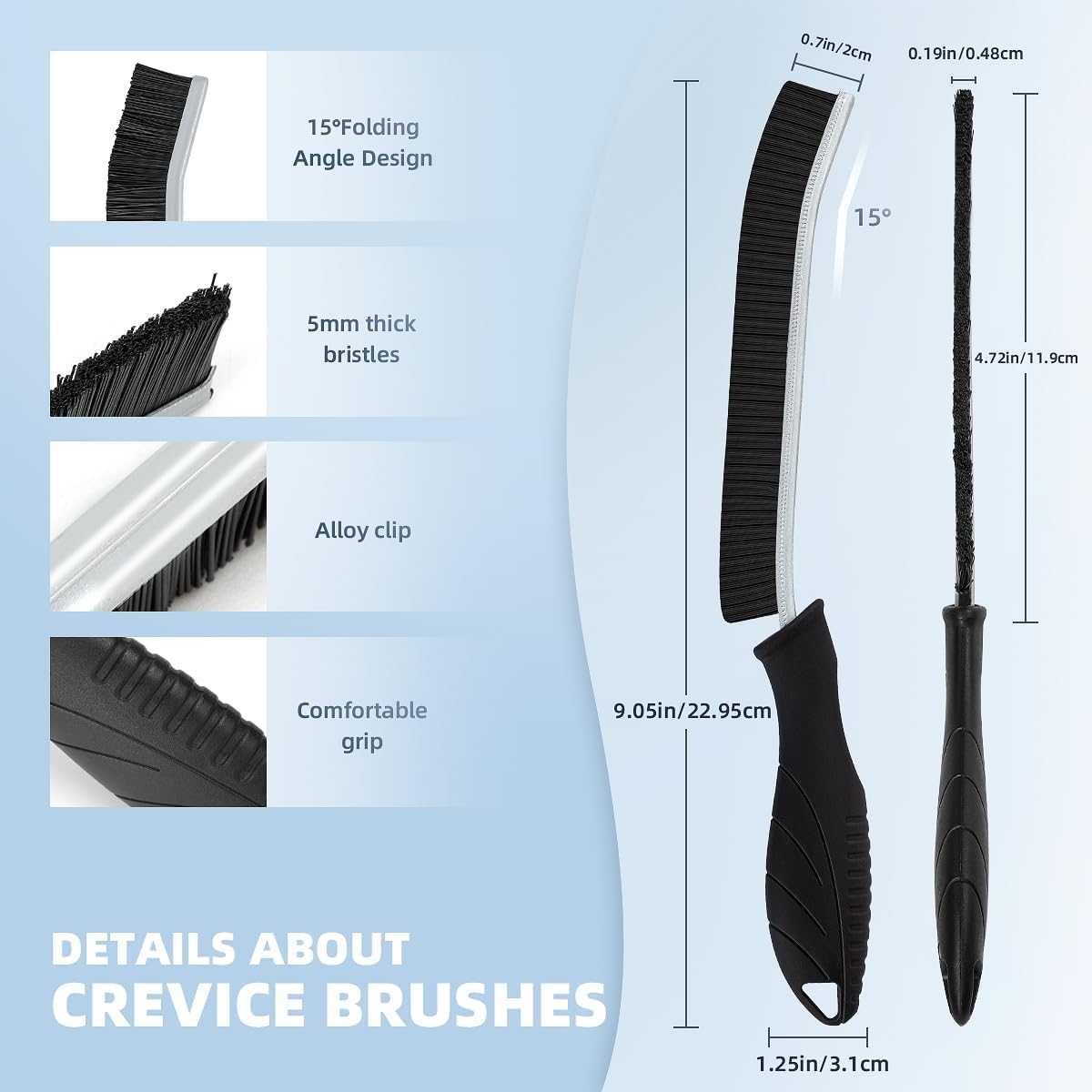 Hard Bristle Crevice Cleaning Brush-Thin Gap Scrub Brush, Small Cleaning Brush, Grout Brush, Kitchen Brush, Cleaning Tools for Toilet, Bathroom, Sink, Home, Household, Window (3, Pink)