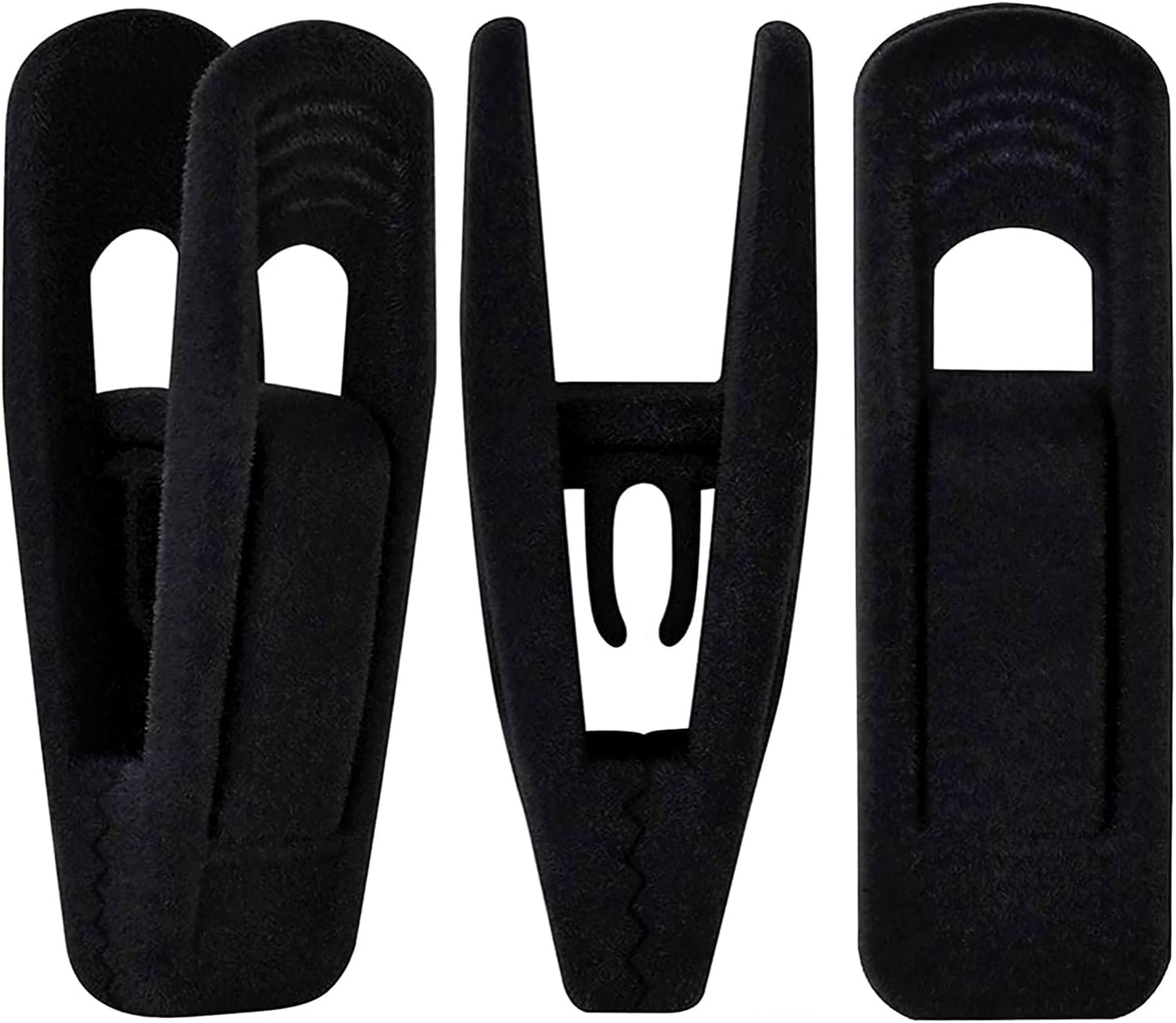 Black Velvet Hangers Clips 40 PCS, Pants Hangers Velvet Clips Easily Add to Velvet Hanger, Skirt Suit Pants Clothes Velvet Hangers, Baby Kids Hangers Clips