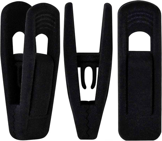 Black Velvet Hangers Clips 40 PCS, Pants Hangers Velvet Clips Easily Add to Velvet Hanger, Skirt Suit Pants Clothes Velvet Hangers, Baby Kids Hangers Clips