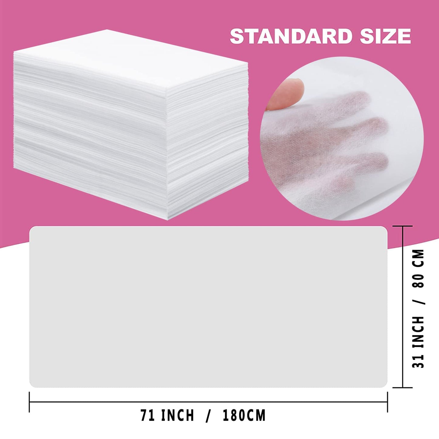 800 Pcs Disposable Bed Sheets for Massage Table 31" x 71" Massage Table Sheet Soft Non Woven Bed Cover Breathable for SPA Massage Beauty Tattoos(White)
