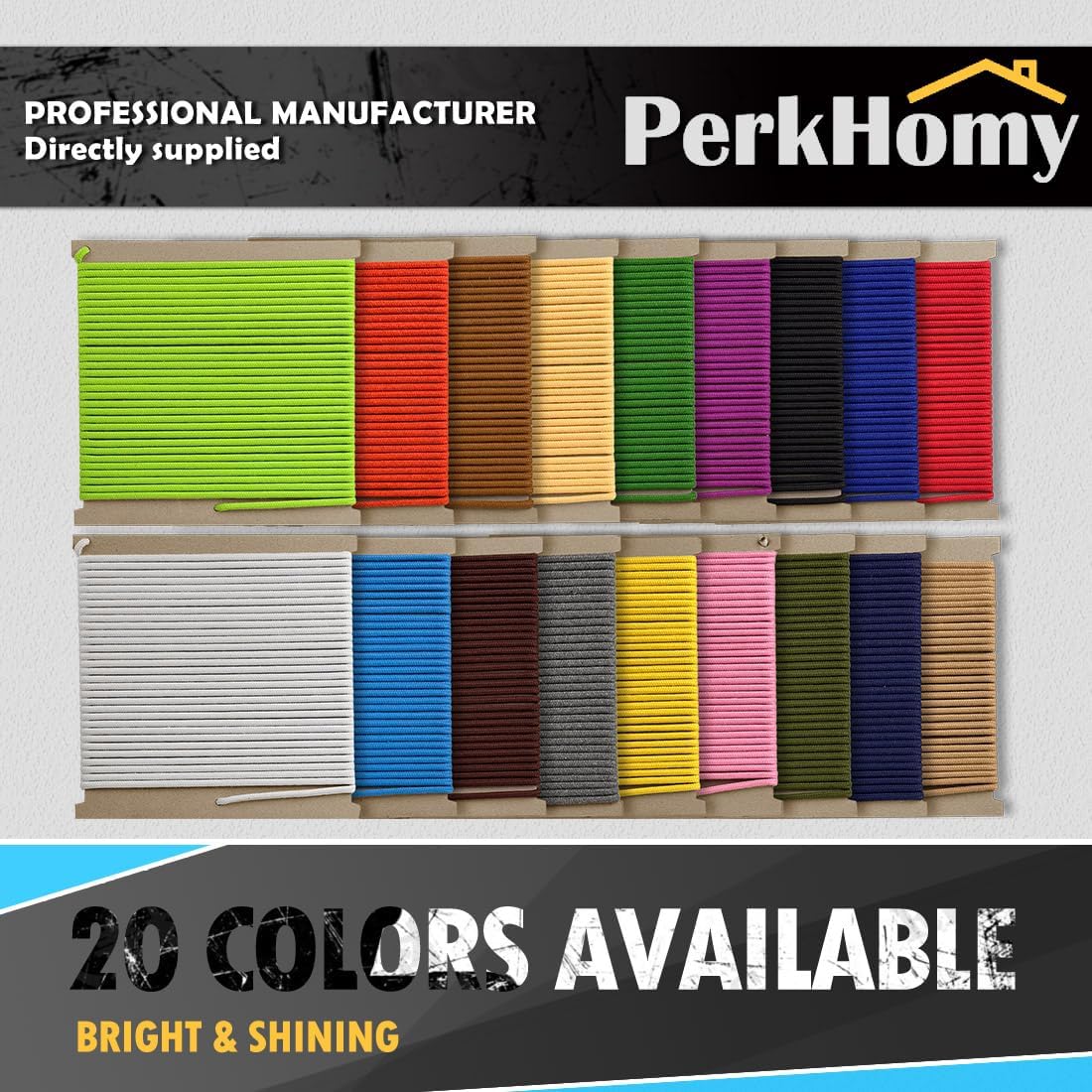 PerkHomy Cotton Rope 3/16" (5mm) 50 ft Multi Purpose Utility Diamond Braided Cord, Natural Cotton for Clothes Line Camping Crafting Flag Pole, Army Green