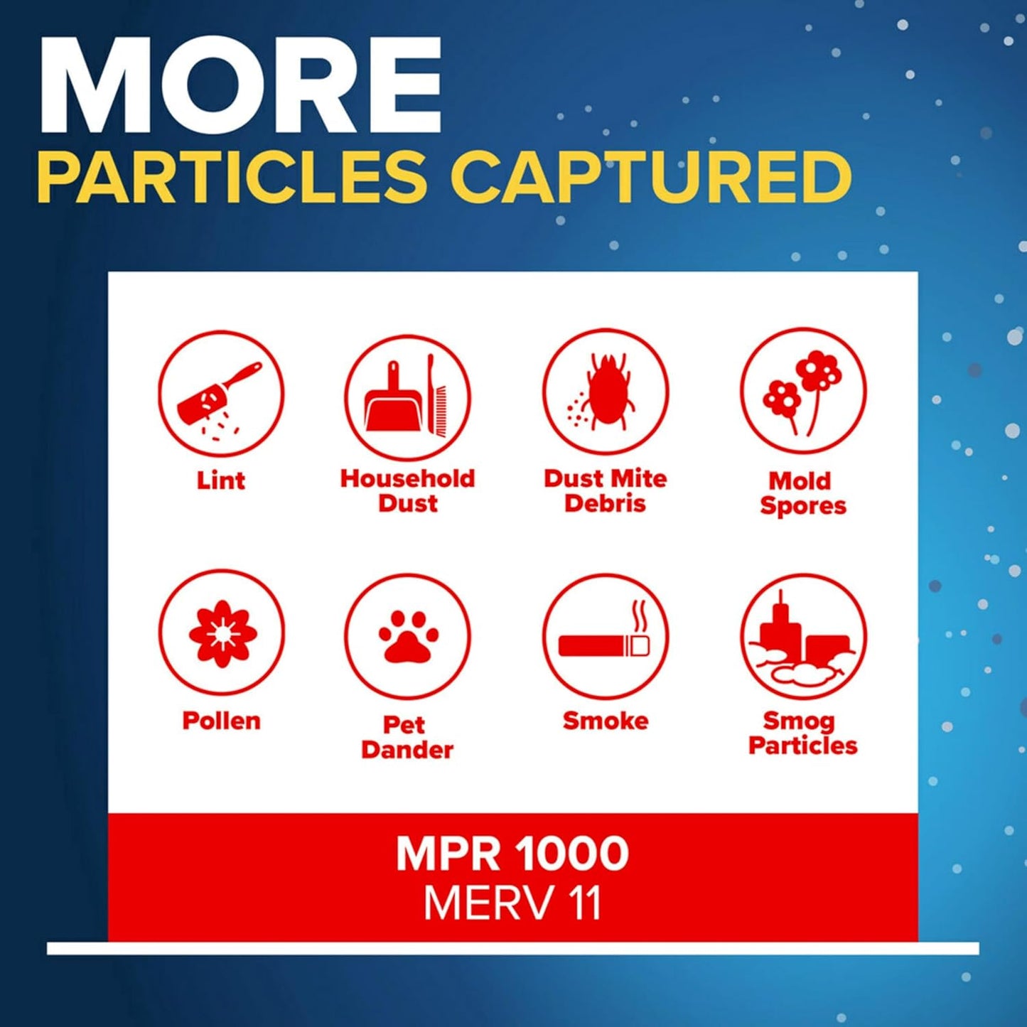 Filtrete 17.5x23.5x1 AC Furnace Air Filter, MERV 11, MPR 1000, Micro Allergen Defense, 3-Month Pleated 1-Inch Electrostatic Air Cleaning Filter, 6 Pack (Actual Size Pack 17.19x23.19x0.81 in)