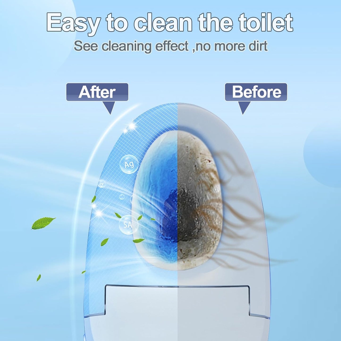 KIISIISO Toilet Bowl Cleaners Tablet 72 PACK, Automatic Toilet Cleaners for Deodorizing & Descaling, Long-Lasting Toilet Bowl Cleaner Tablets with Sustained-Release Technology Against Tough Stains