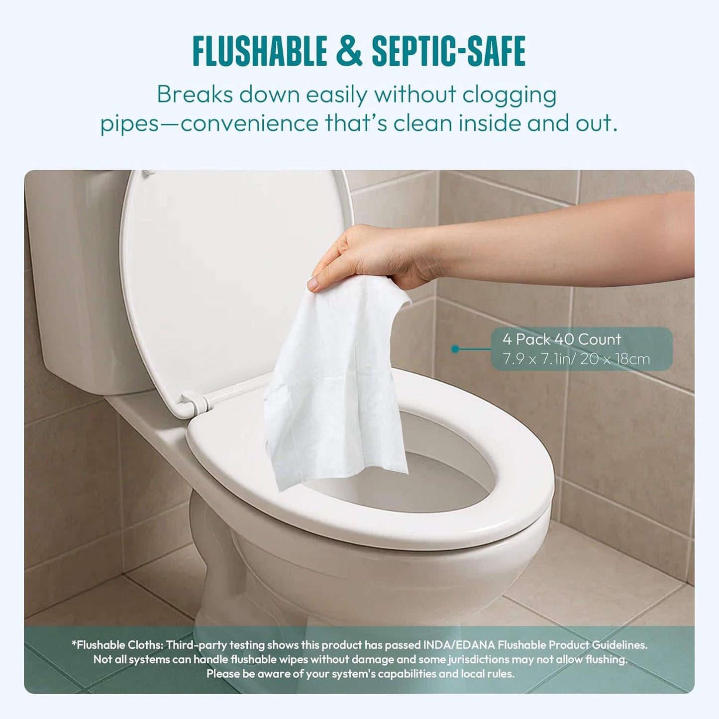 Large Feminine Wipes for Women, pH Balanced Soft Gentle Soothing Unscented Flushable Personal Hygiene Wipes for Intimate Period Care Portable to Go Sensitive Sanitary Wipes Travel (10ct, Pack of 20)