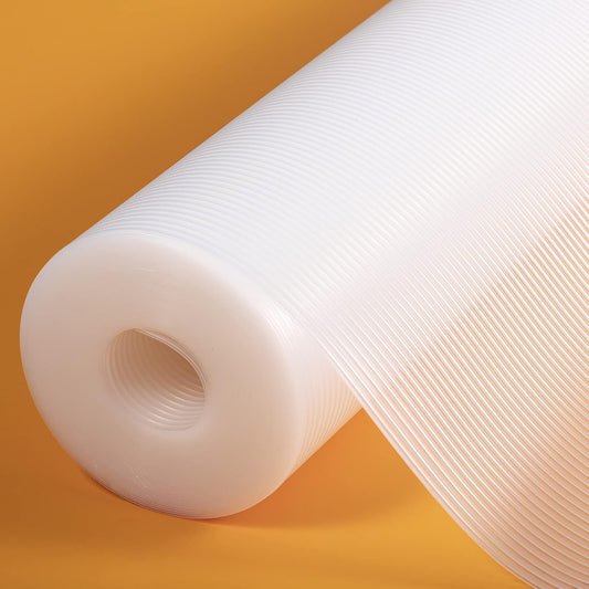 Shelf Liners for Kitchen Cabinets Non Adhesive Drawer Liner EVA Material Cupboard Mat Waterproof Refrigerator Mats Washable Fridge Liner for Cupboard and Desks Clear Shelf Liner 23.6 x 157.4 Inches