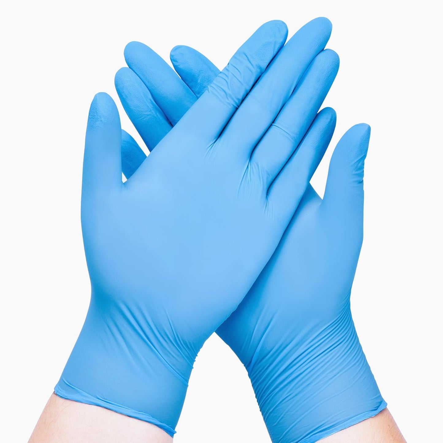 Disposable Nitrile Exam Gloves, Blue, Nitrile Gloves Disposable Latex Free, Medical Gloves, Cleaning Gloves, Food-Safe Rubber Gloves, Powder Free, Non-Sterile, 100-ct Box (Large)
