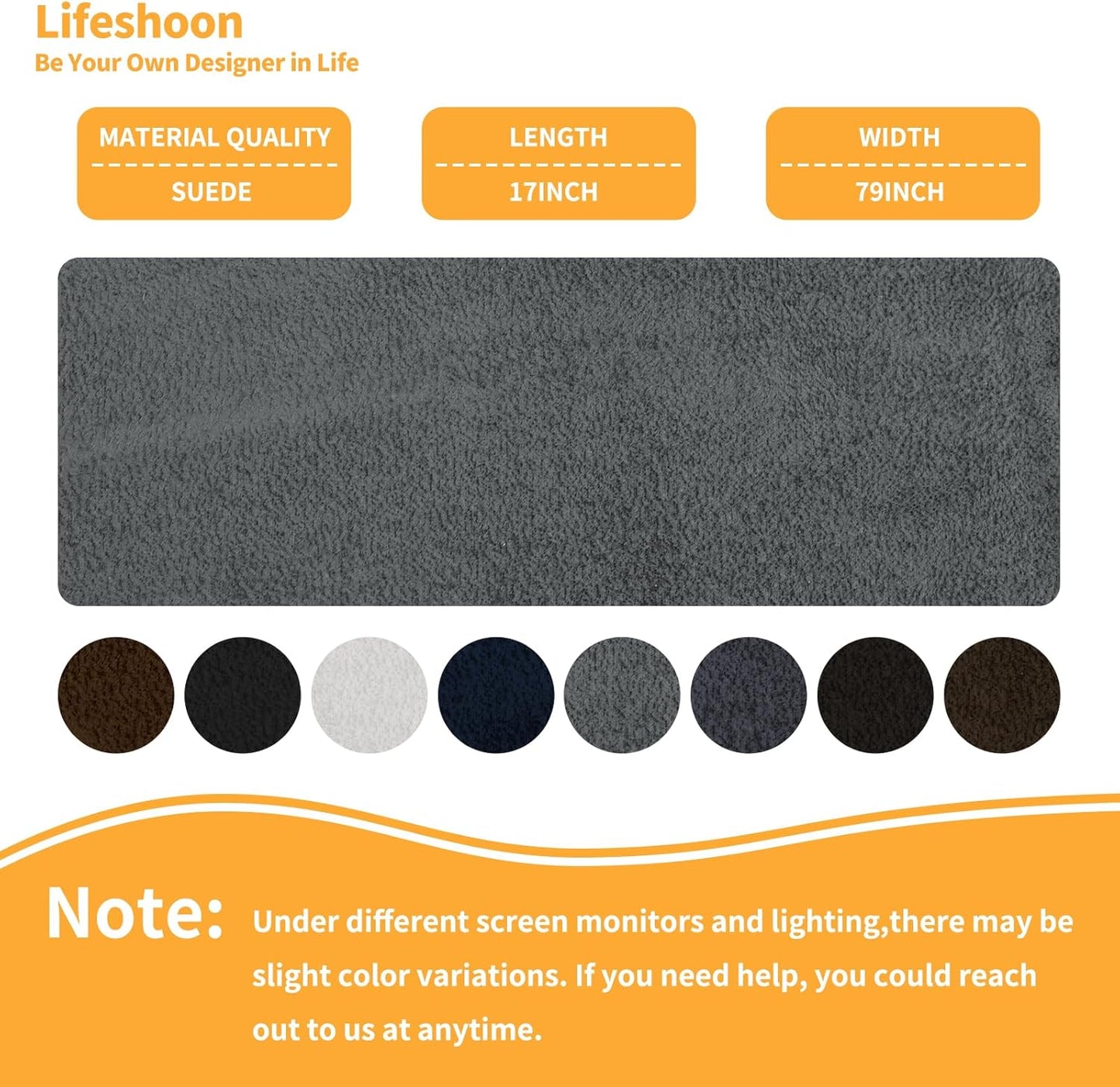 Fabric Repair Patches, 17X79 Inch Self-Adhesive Suede Patches Tape Durable, DIY Large Fabric Repair for Sofa, Couches, Furniture, Chair, Clothing （17X79 Inch, Dark Brown）