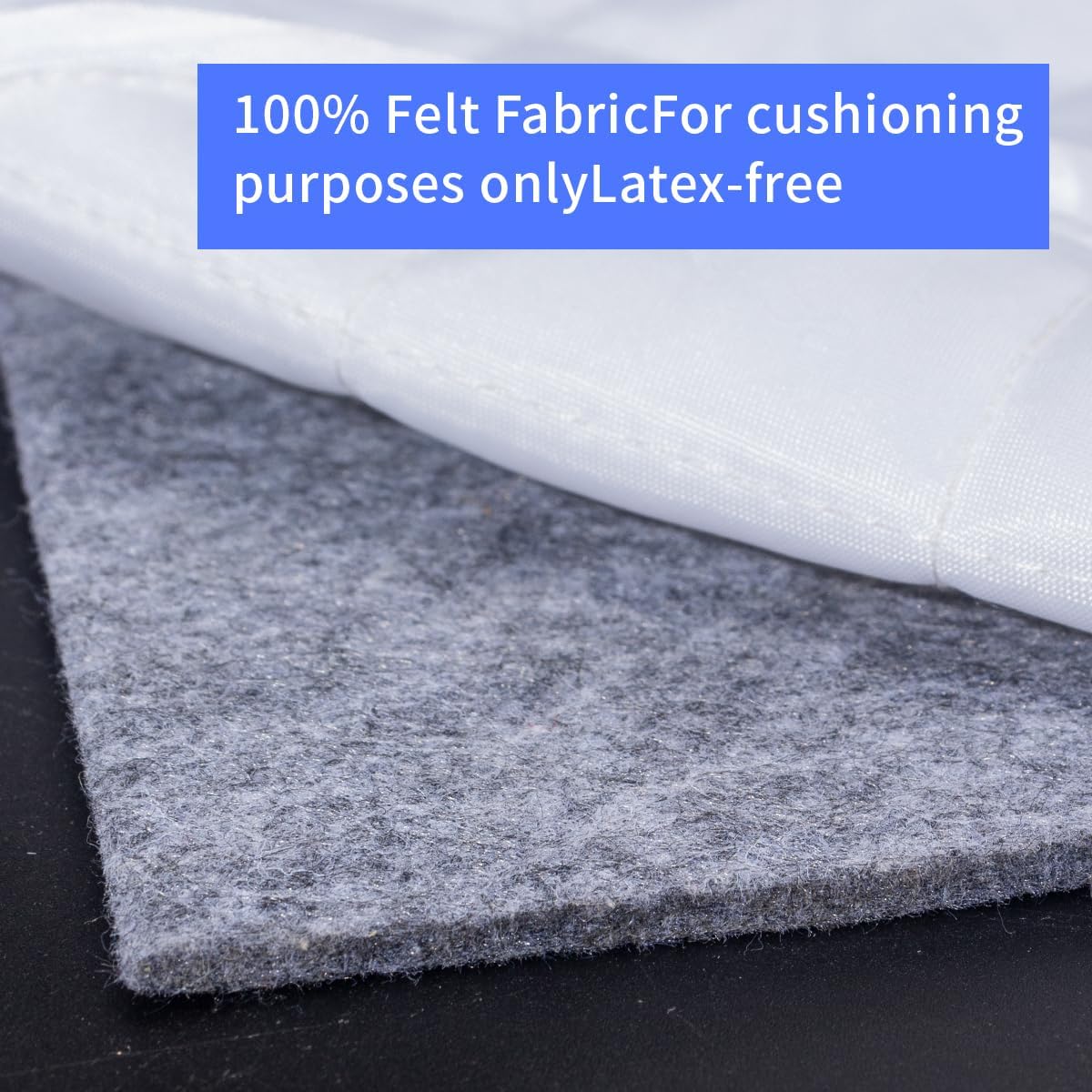 Extra Large Area Rug Cushioned Pad, 5x7 Ft Thick Felt Pad for Hardwood Floors, Keeps Rug in Place Soft