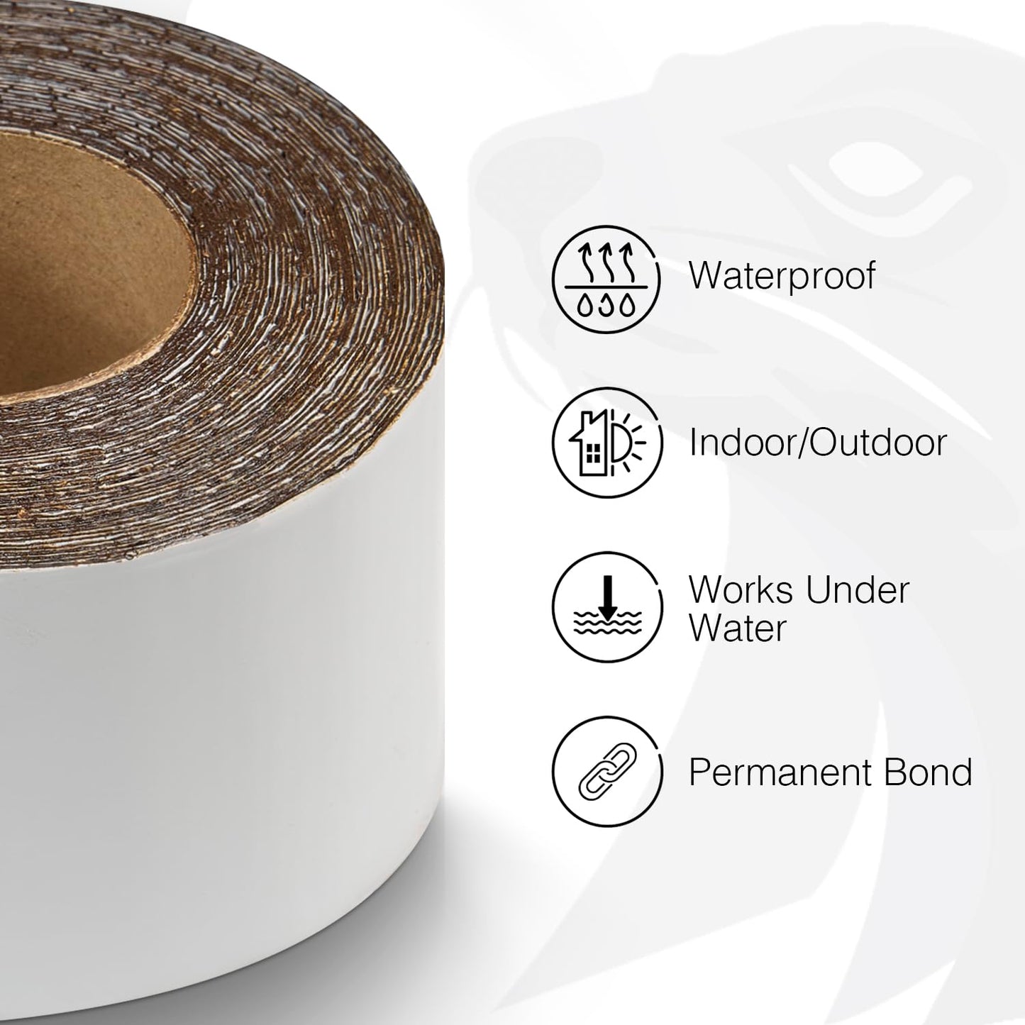 White RV Roof Sealant Tape, 2" x 25' Waterproof Repair Seal Tape – Extra Thick, UV-Resistant, Weatherproof Patch for Permanent Leak Sealing on RVs, Trailers, and Mobile Homes