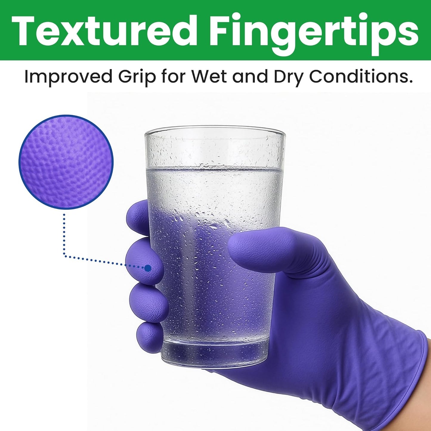 SafeWay Nitrile Disposable Gloves — Multi-Purpose Powder-Free, Non-Latex, Medical Use, and Textured Fingertips for Food Prep, Cleaning, Tattoo, Nursing, Lab, Examination, & More — (10000 pcs, Small)
