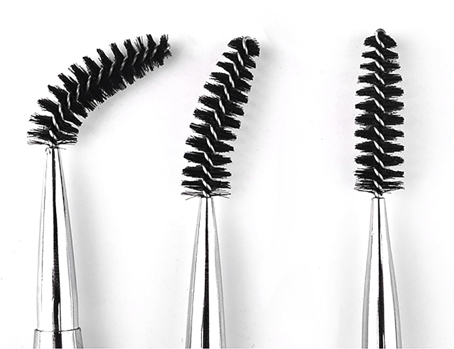2PCS Mascara Brushes Eyebrow Eyelash Brushes Mascara Wands Applicators Eye Brushes Portable Cosmetic Brushes with Cap Eyelash Spoolies Brushes for Eyelash Extensions and Eyebrows, Gold
