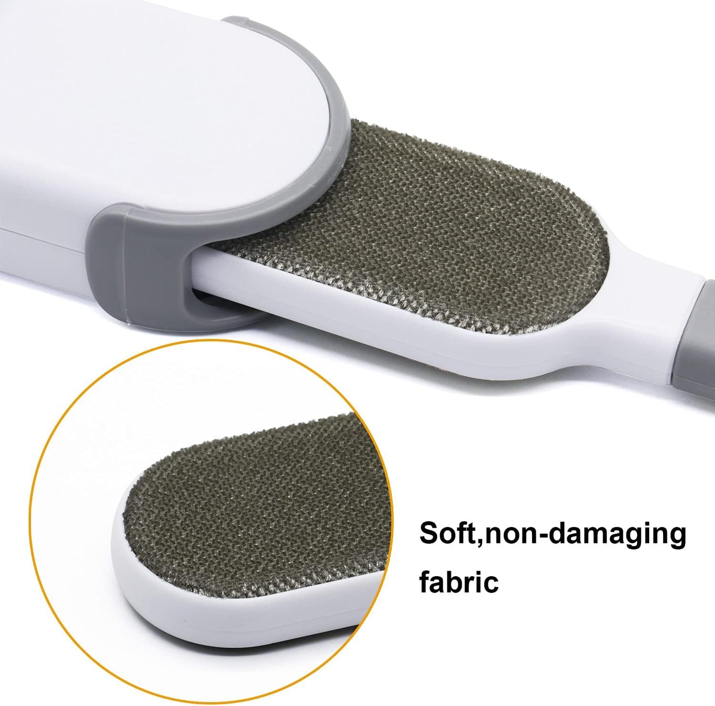 Pet Hair Remover Brush,Dog Hair Remover for Clothes - lint Remover Brush,Lint Brush Pet Hair Remover for Dogs, Cats & Puppies, Small Size (Gray)
