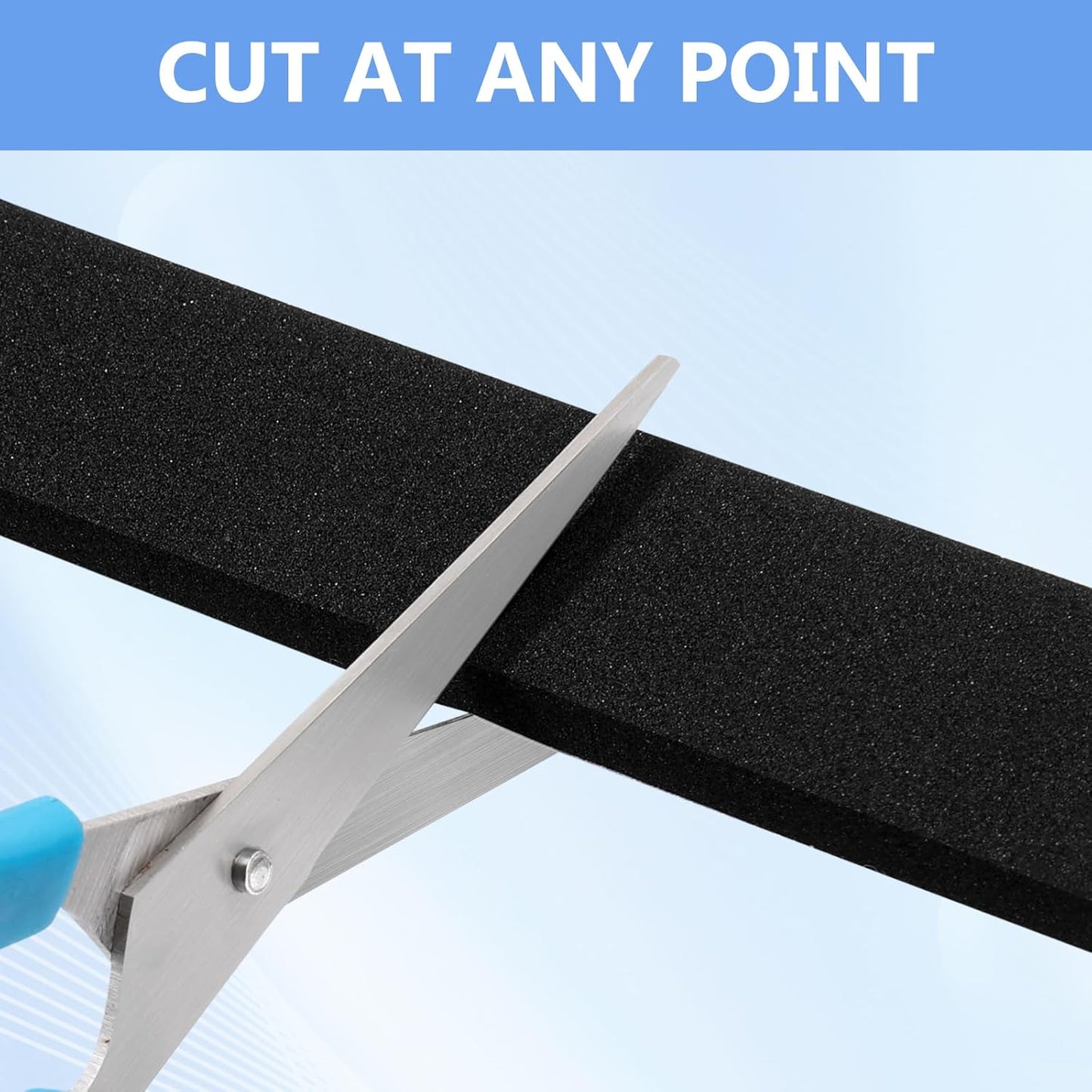 Weather Stripping Door Seal Strip- 2 Inch X 1/16 Inch X 32Feet, Strong Adhesive, Lightproof, Soundproof, Weatherproof Foam Tape Insulation for Sliding Door, Front Door Frame, Windows- Black