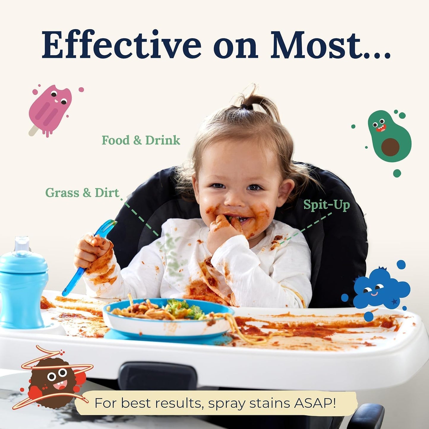 Miss Mouth’s Messy Eater Stain Treater Double Trouble Bundle - 2-Pack of 16oz Stain Remover - Newborn & Baby Essentials - No Dry Cleaning Food, Grease, Coffee Off Laundry, Underwear, Fabric