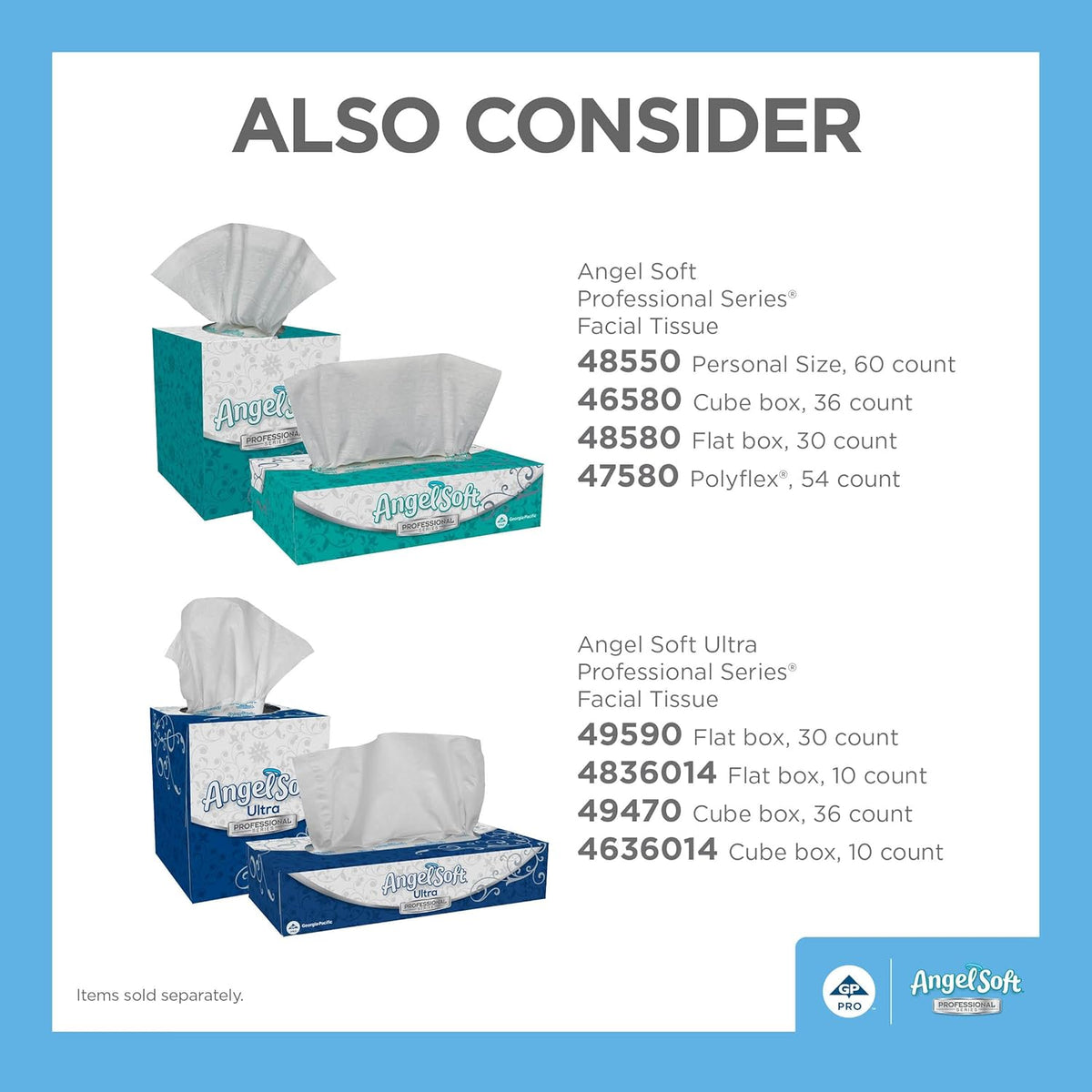 Angel Soft Professional Series 2-Ply Facial Tissue (46580), 96 Sheets, 36 Boxes, Bulk Pack, Ideal for Bathrooms, Meeting Rooms, Reception Areas