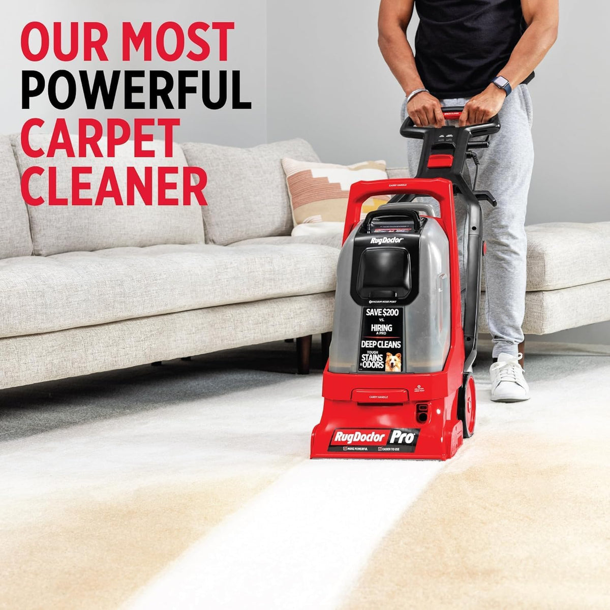 Rug Doctor Pro Deep Commercial Carpet Cleaning Machine, Oxy Bundle, Includes 48 oz. Oxy Cleaning Solution and 22 oz. Professional Oxy Spot & Pre-Treat Cleaner