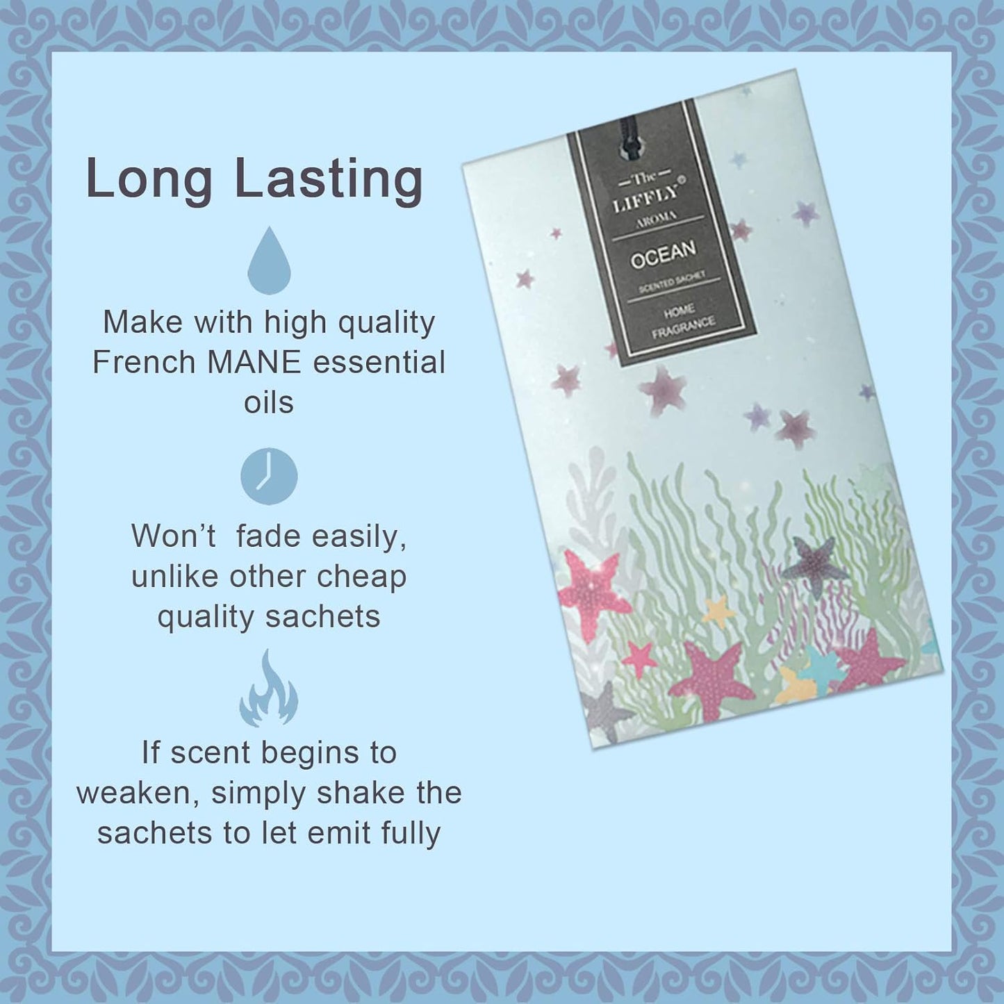 14 Packs Ocean Scented Sachets for Drawers and Closets