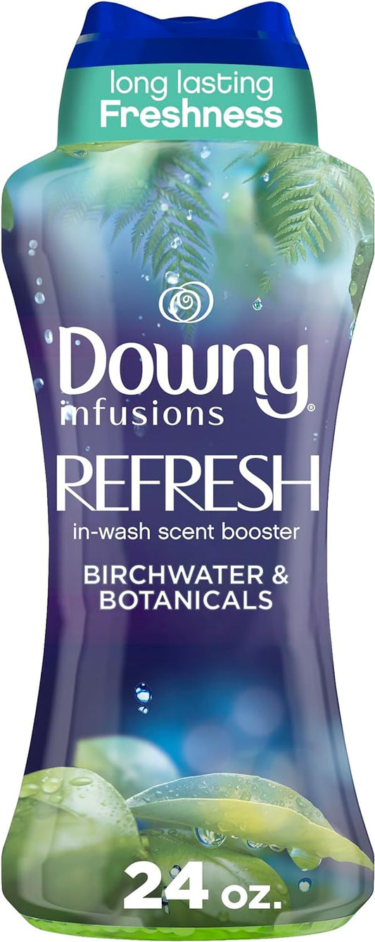 Downy Infusions In-Wash Scent Booster Beads, Refresh, Birch Water & Botanicals, 24 oz