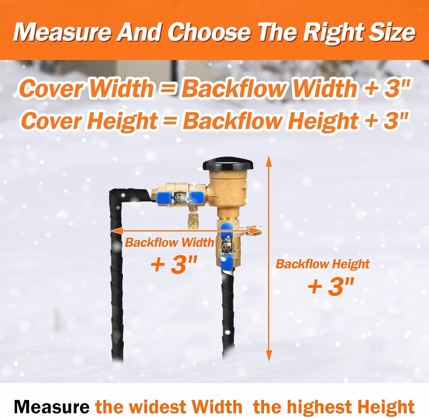 TOHONFOO Backflow Preventer Pipe Insulation Cover (5°F) - Irrigation Sprinkler Valve Insulated Pouch - Water Well Pump Cover - Sturdy 5 Layers for Winter Freeze Protection, 14" W x 26" H, Beige