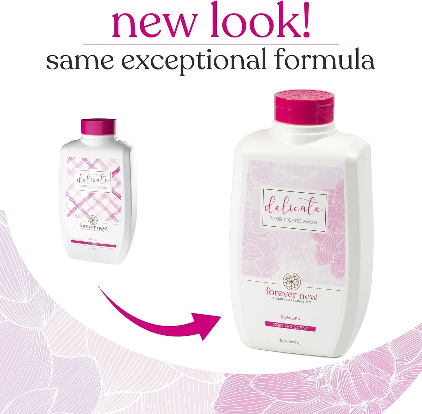 FOREVER NEW Granular Detergent Powder - Delicate Laundry Care Wash - Original Scented, 96 oz. (32 oz. 3 Pack)