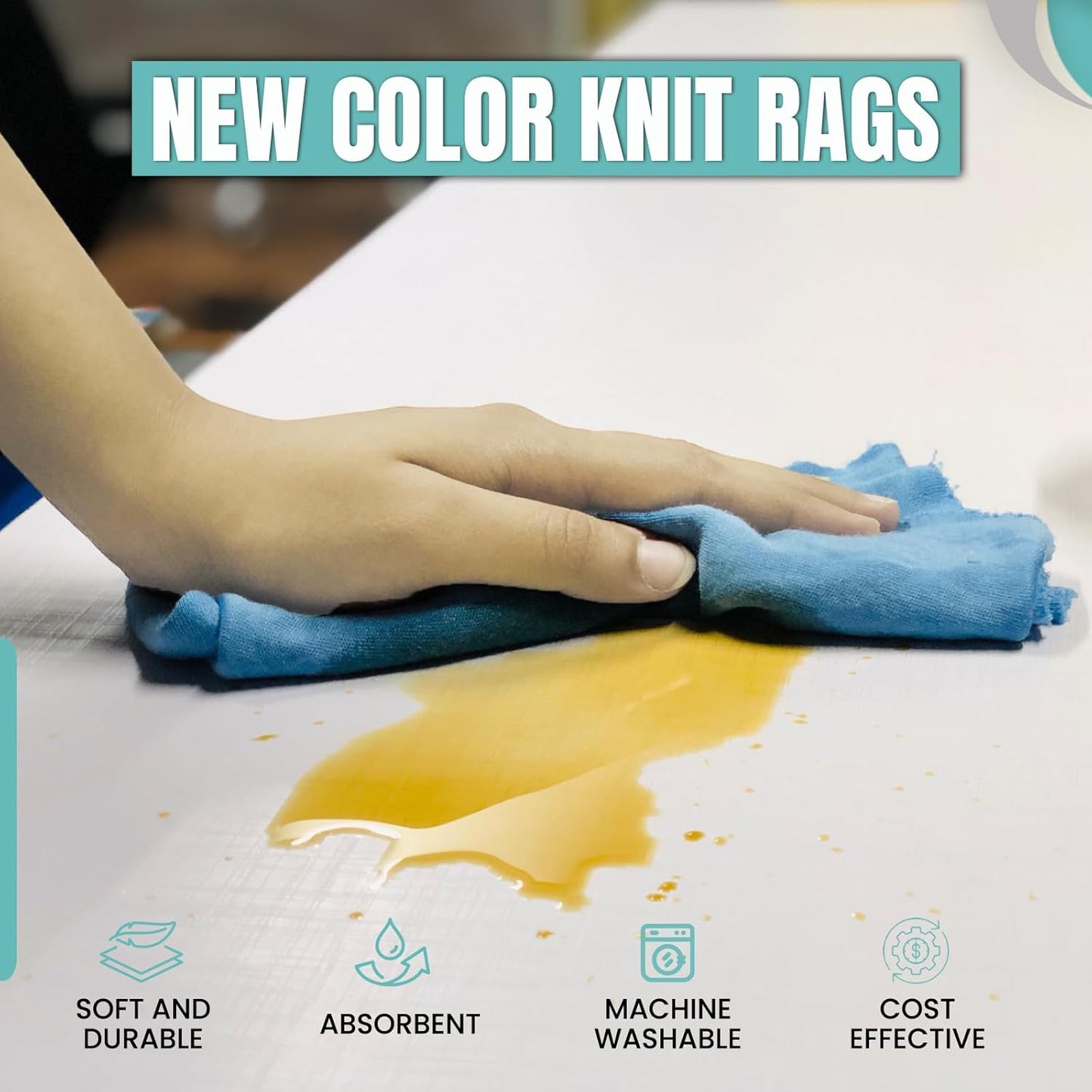 Premium Color Knit Cleaning Rags (600 lbs Pallet - 24x25 lbs. Bag) – Shop Rags Bulk for Workshops, Mechanics, Painters, and Home Use, Multipurpose Cotton T-Shirt Rags