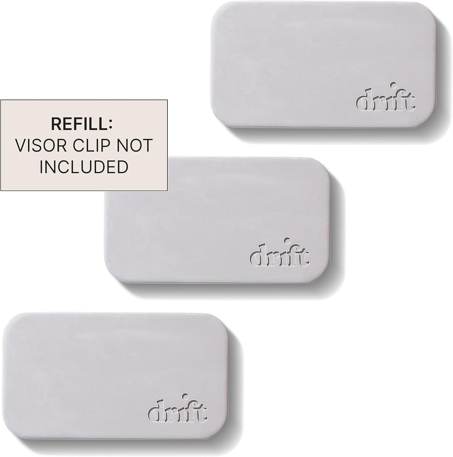 Drift Car Air Freshener - The Original Wood Air Freshener - Car Odor Eliminator - Long Lasting Scent - Metal Clip - Essential Oils - Clean Ingredients - Pine Scent 3 Pack Refill - NO CLIP INCLUDED