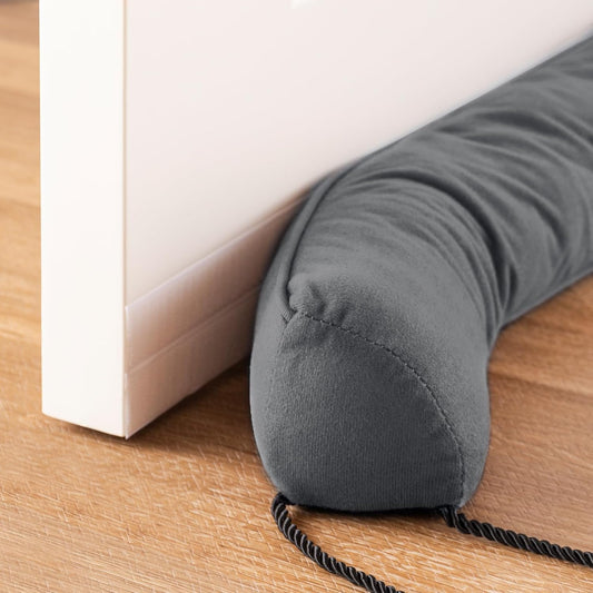 Sunolga 20" Door Draft Stopper Blocks Hot and Cold Air with Removable Washable Cover for Gaps Up to 3", All-Season Seal for Noise, Door Sweep for Bottom of Door and Window, Home Essentials, Gray