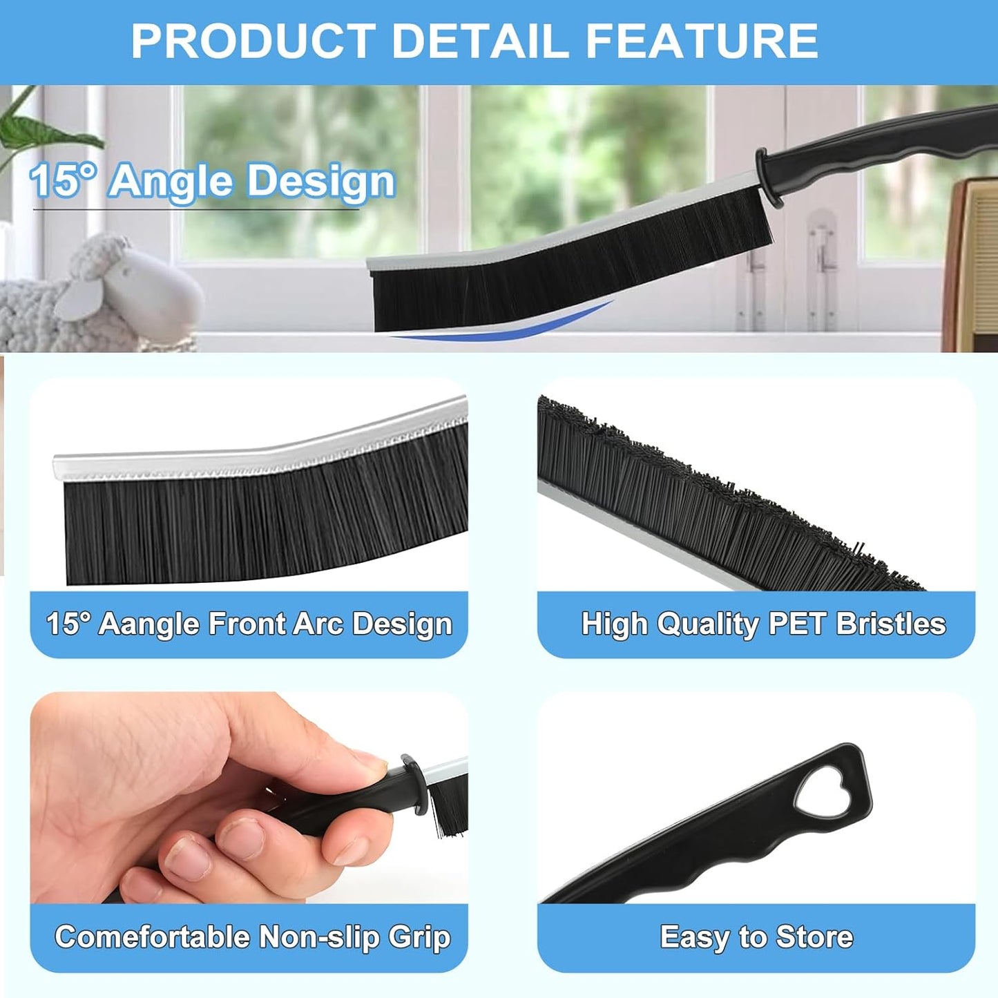 11Pcs Crevice Cleaning Brush Set, Hard Bristle Cleaning Supplies for Kitchen, Bathroom, Corner, Grout, Sink, Cup, Teapot, Bottle, Blender