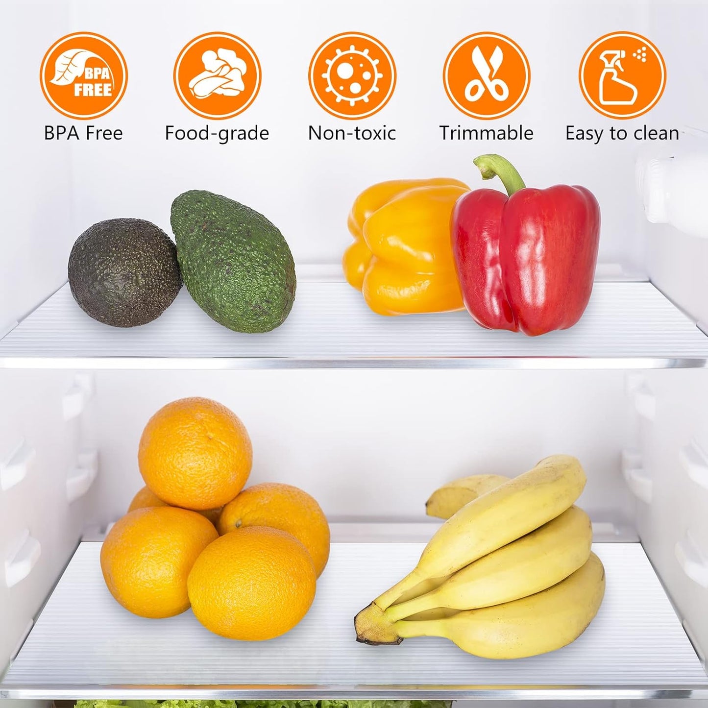 Shelf Liners for Kitchen Cabinets 11.8 Inches x 10 Feet Non Adhesive Drawer Liner EVA Material Cupboard Mat Waterproof Refrigerator Mats Washable Fridge Liner for Cupboard and Desks Clear Shelf Liner