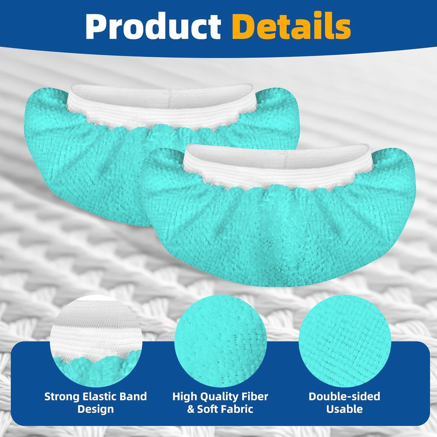 LOVECO 10 Pack Universal Steam Cloths for Handheld Steam Cleaner, Compatible with Bissell Steam Shot, Comforday, Wagner Spraytech etc - Reusable Washable Microfiber Rags - Peacock Blue