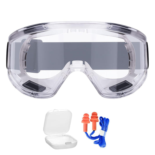 AirGearPro Vision-1000 Anti-Fog Safety Goggles | Impact Resistant Protective Goggles | ANSI Z87.1 Work Goggles for Painting, Sanding, Dust, Woodworking, Construction, Chemistry, Laboratory (1 Pack)