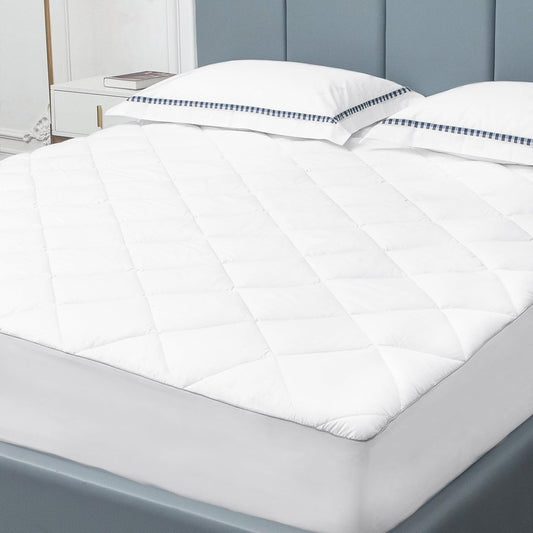 Sunflower Twin XL Mattress Pad Cover, Cotton Mattress Cover College Dorm Hypoallergenic, Extra Deep Pocket 18"-22" Quilted Mattress Protector Twinxl Size Thin Version, Soft Breathable and Noiseless