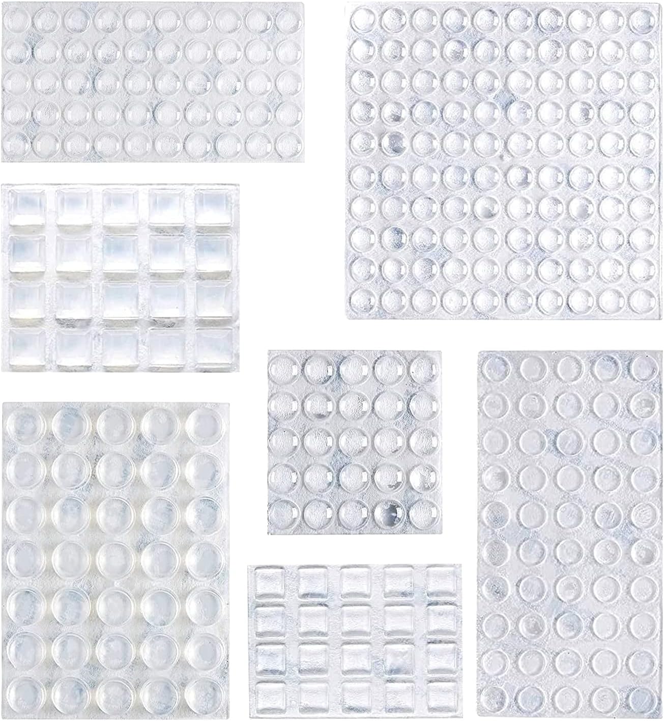 Amazon Basics Cabinet Door Bumper, Clear Self Adhesive Bumpers Pads for Surface Protection and Noise Reduction, 300-Piece, 6.9 x 4.5 x 0.6 inch