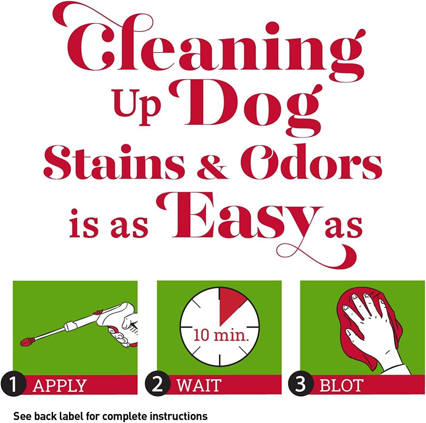 Nature's Miracle Stain and Odor Remover for Dogs, Odor Control Formula, Refill, 1.33 Gal