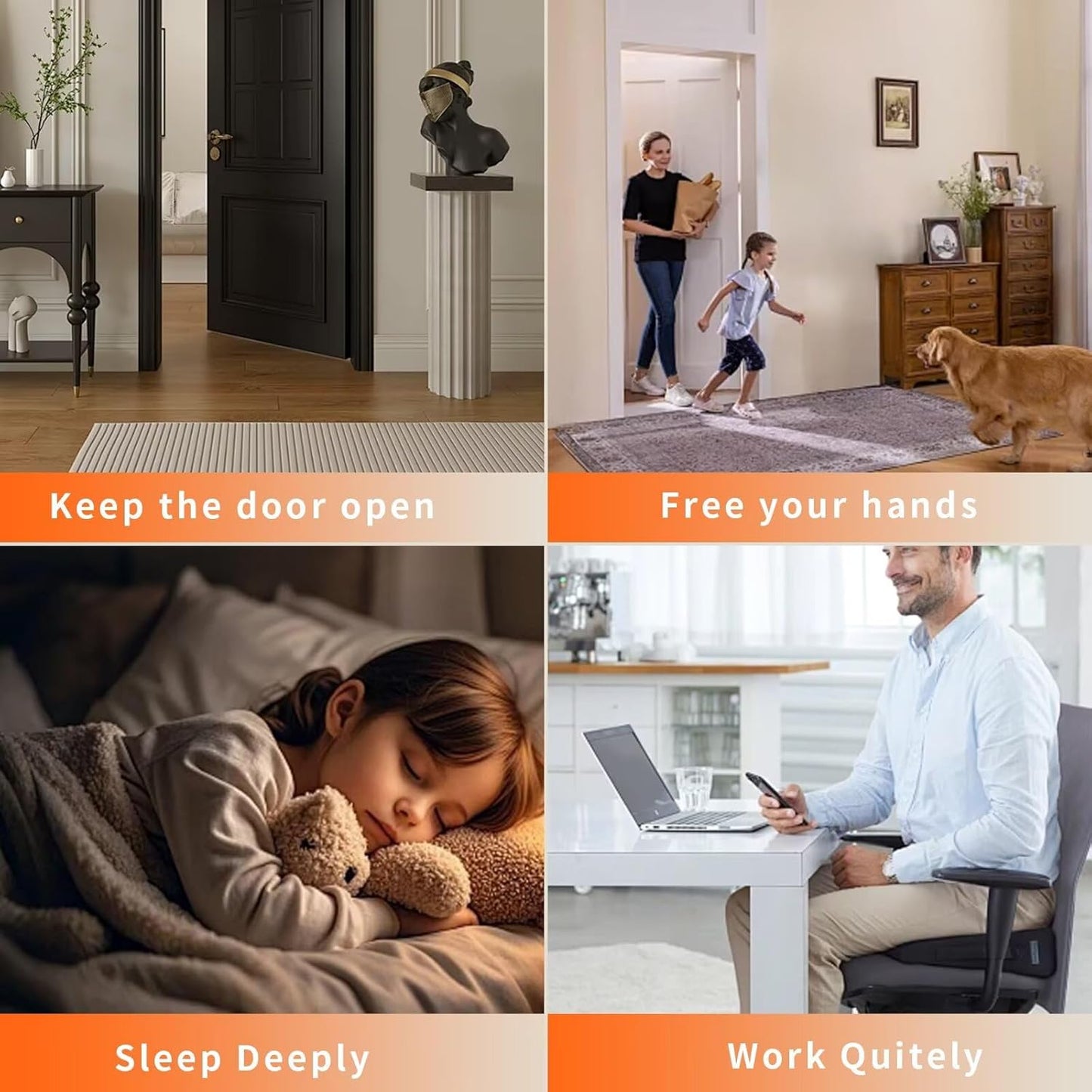 Bak Bo Magnetic Door Stoppers 2 Pack Bottom of Door Holder Keep Door Open No Drilling Magnet Floor Door Stop with Screws and Adhesive Oil Rubbed Bronze DS268ORB-2