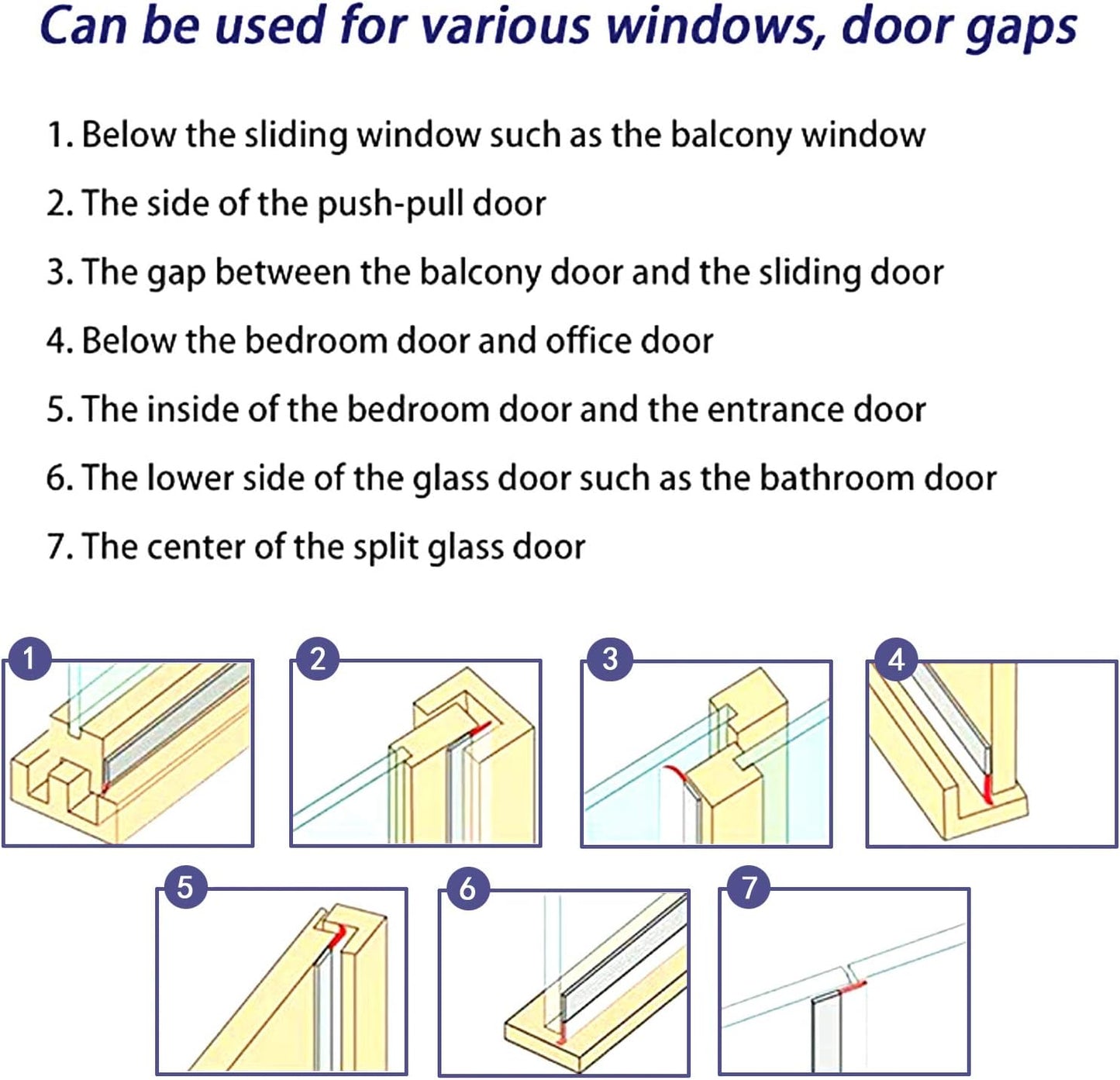 TAROSE Weather Stripping, Silicone Door Seal Strip Door, Window, Transparent 16 Feet Long (Width 35mm)