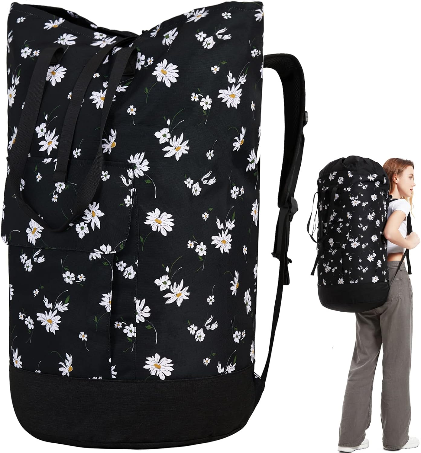 Laundry Backpack 115L, Heavy Duty Laundry Bag with Shoulder Straps, Backpack Laundry Bags for College, Extra Large Dirty Clothes Bag, Laundromat Bag, College Dorm Room Essentials for Guys
