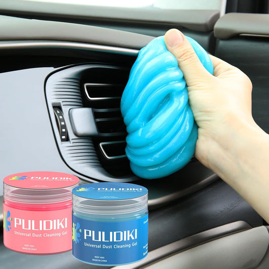 PULIDIKI Car Cleaning Gel for Car Detailing Kits Car Putty Auto Detailing Tools Car Interior Cleaner Car Cleaning Slime Car Accessories Keyboard Cleaner Blue Pink (2Pack)