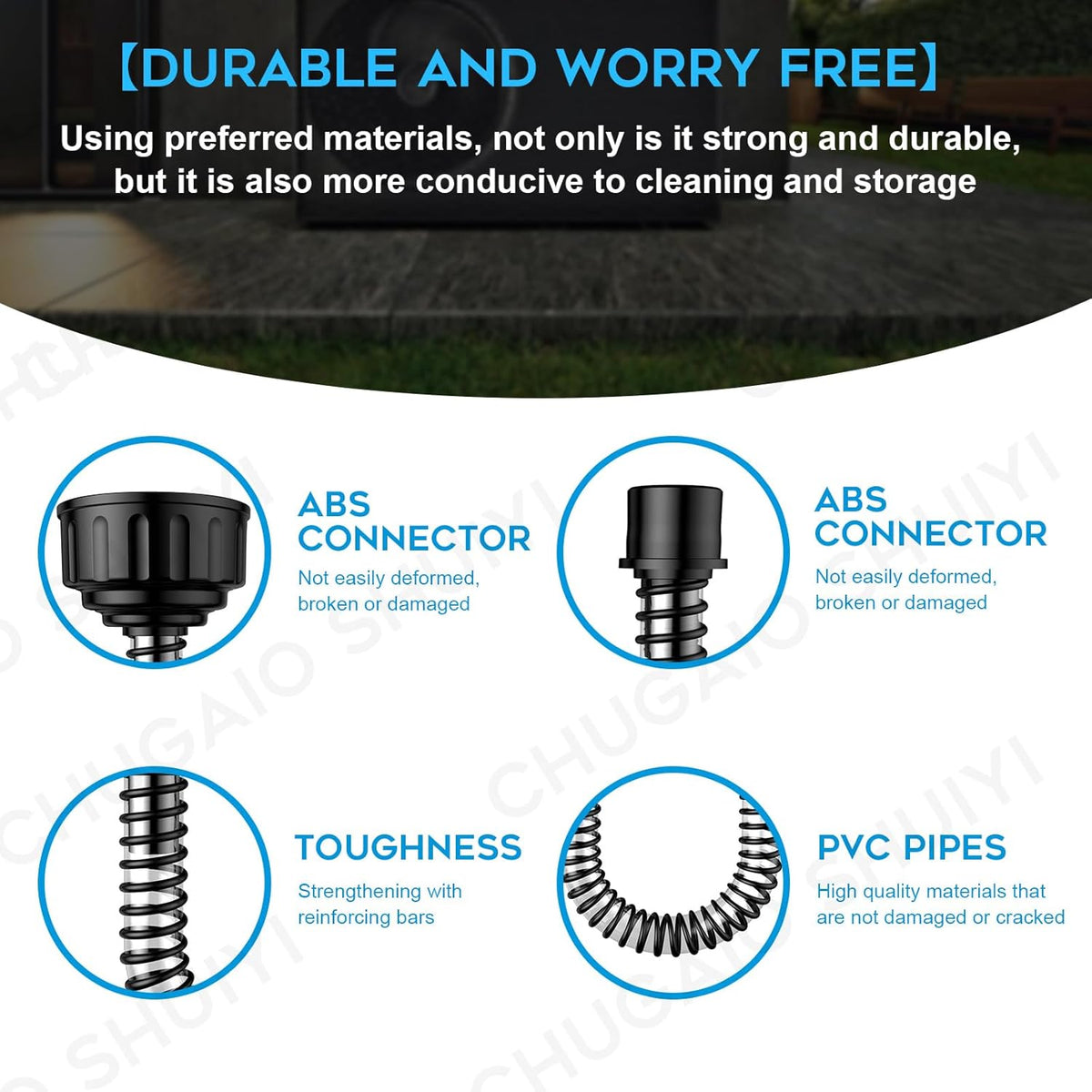 AC Drain Line Cleaner；AC Drain Line Cleaner Adapter Evacuates & Unclog AC Drain Line - HVAC to PVC AC Drain Line Cleaner Tool - Universal Fit AC Drain Line Unclogger - AC Drain Line Cleaning Tool