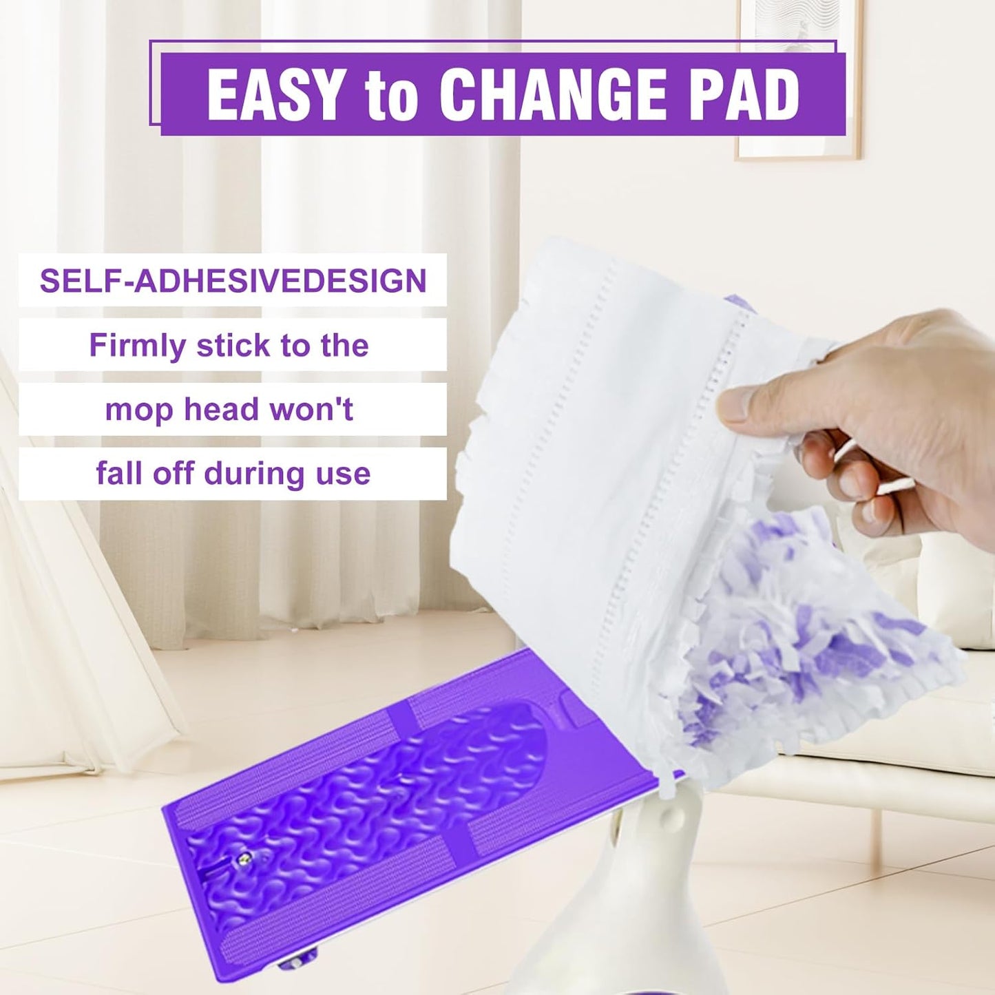 40 Pack Power Mop Refills for Swiffer Power Mop，Unscented&Thickened Multi-Surface and Wood Spray Mops for Floor Cleaning