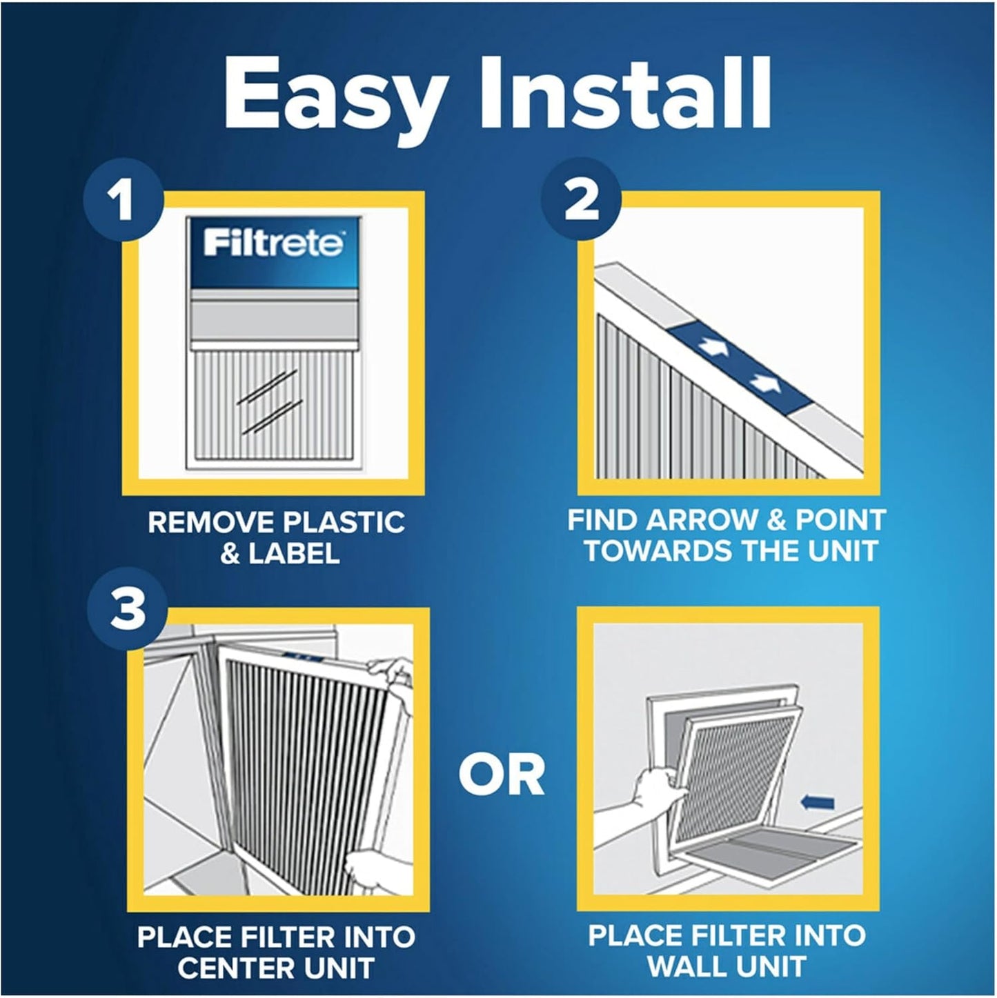 Filtrete 14x24x1 AC Furnace Air Filter, MERV 11, MPR 1000, Micro Allergen Defense, 3-Month Pleated 1-Inch Electrostatic Air Cleaning Filter, 6 Pack (Actual Size 13.81x23.81x0.81 in)