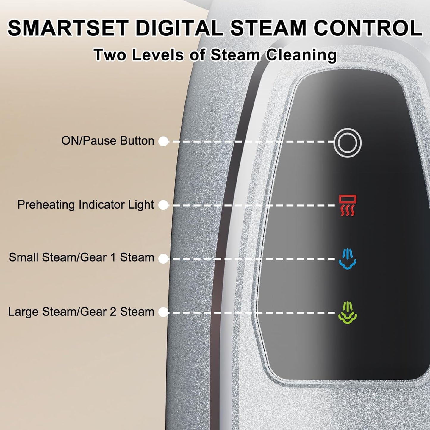 Steam Mop, 11-in-1 Powerful Handheld Steam Cleaner with 11.8 OZ Removable Tank, Detachable Steam Mops for Floor Cleaning with 23FT Power Cord, MultiPurpose Steamer for Hardwood Tile Carpets Furniture